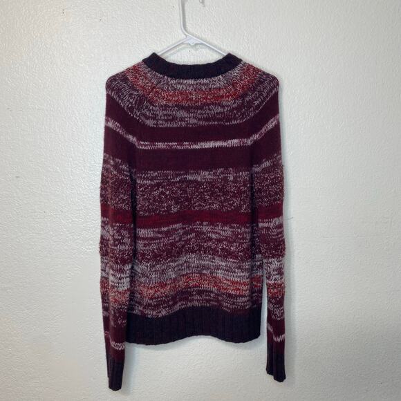 Vintage Express Mens Lambs Wool Blend V Neck Chunky Knit Sweater Size Medium - Picture 2 of 6